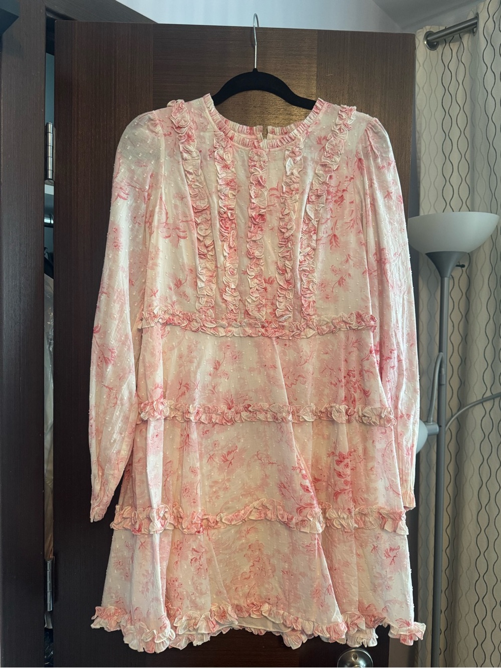 Needle and Thread Pink Floral Ruffle Dress